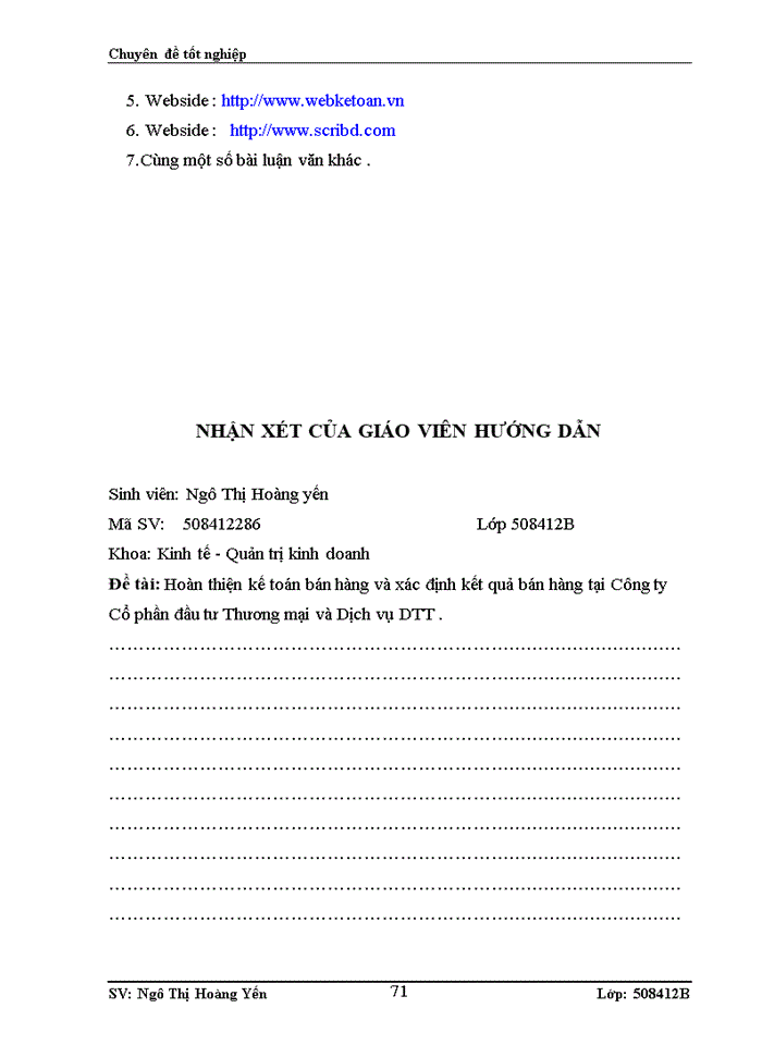 image for page Hoàn thiện kế toán bán hàng và xác định kết quả bán hàng tại Công ty Cổ phần đầu tư Thương mại và Dịch vụ DTT