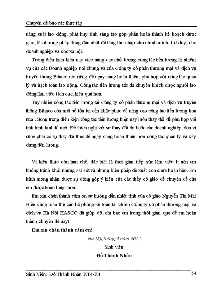 image for page Hoàn thiện Kế toán tiền lương và các khoản trích theo lương tại Công ty Cổ phần thương mại và dịch vụ Hà Nội Hasco