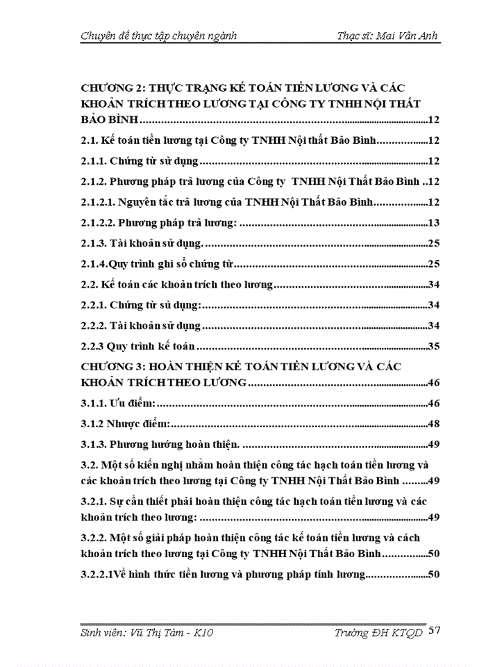 image for page Thực trạng kế toán tiền lương và các khoản trích theo lương tại Công ty TNHH Nội Thất Bảo Bình.