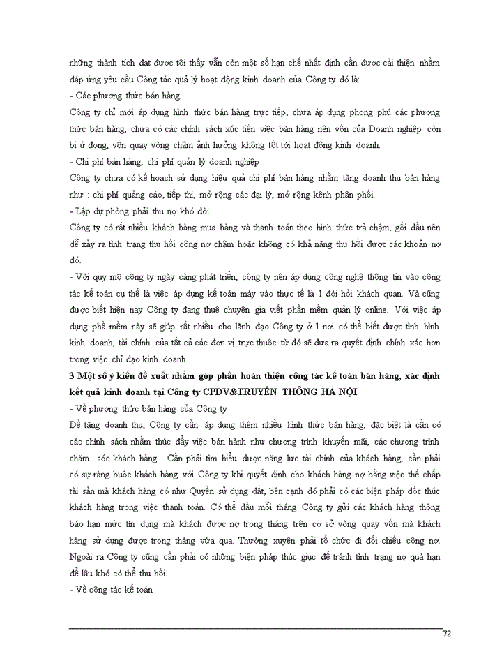 image for page Tổ chức kế toán bán hàng và xác định kết quả kinh doanh tại Công ty cổ phần dịch vụ và truyền thông hà nội