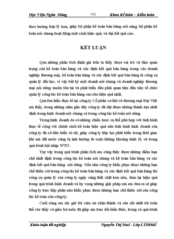 image for page Hoàn thiện công tác kế toán bán hàng và xác định kết quả bán hàng tại Công ty cổ phần cơ khí và thương mại Đại Việt
