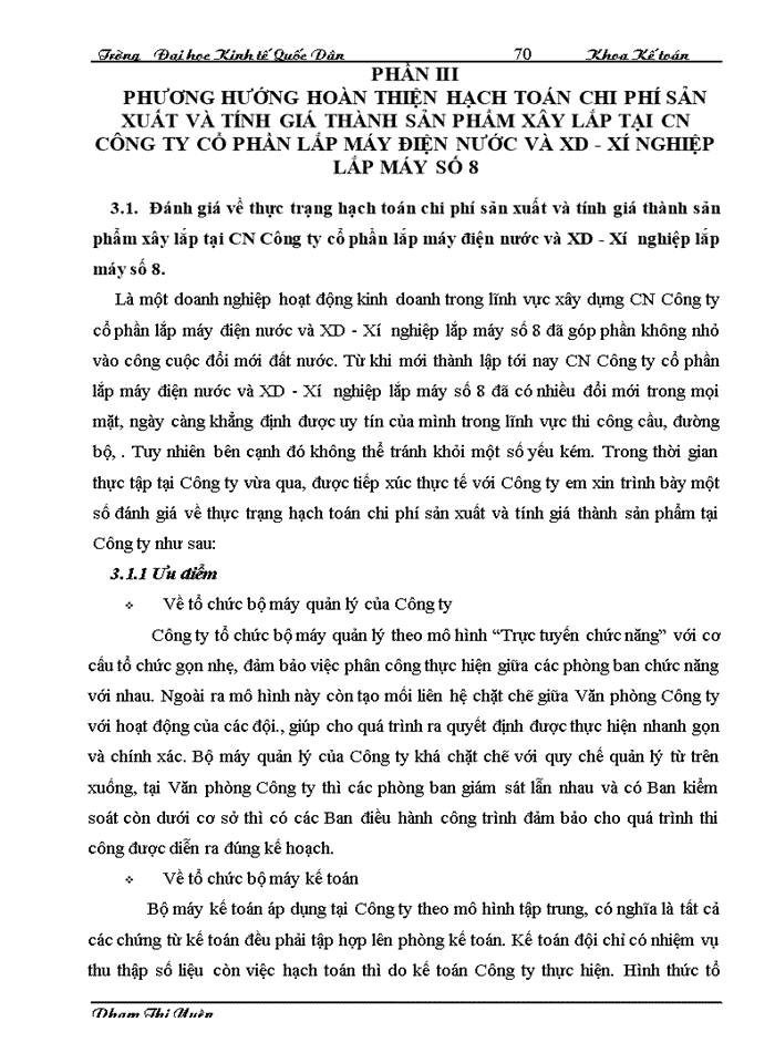image for page Hoàn thiện kế toán chi phí sản xuất và tính giá thành sản phẩm tại chi nh¸nh Cty CP L¾p M¸y §iÖn N­íc vµ XD- XN X©y l¾p sè 8
