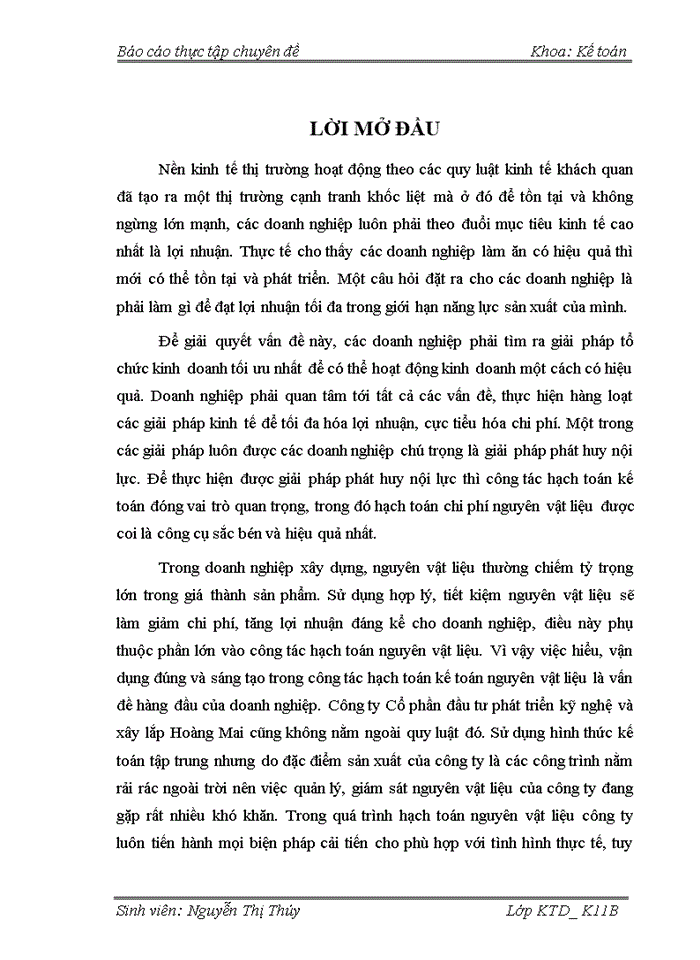 image for page Hoàn thiện kế toán nguyên vật liệu ở công ty Cổ phần đầu tư phát triển kỹ nghệ và xây lắp Hoàng Mai