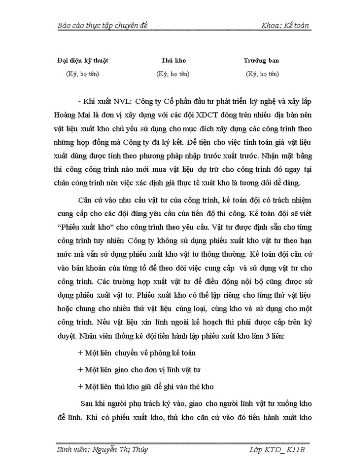 image for page Hoàn thiện kế toán nguyên vật liệu ở công ty Cổ phần đầu tư phát triển kỹ nghệ và xây lắp Hoàng Mai