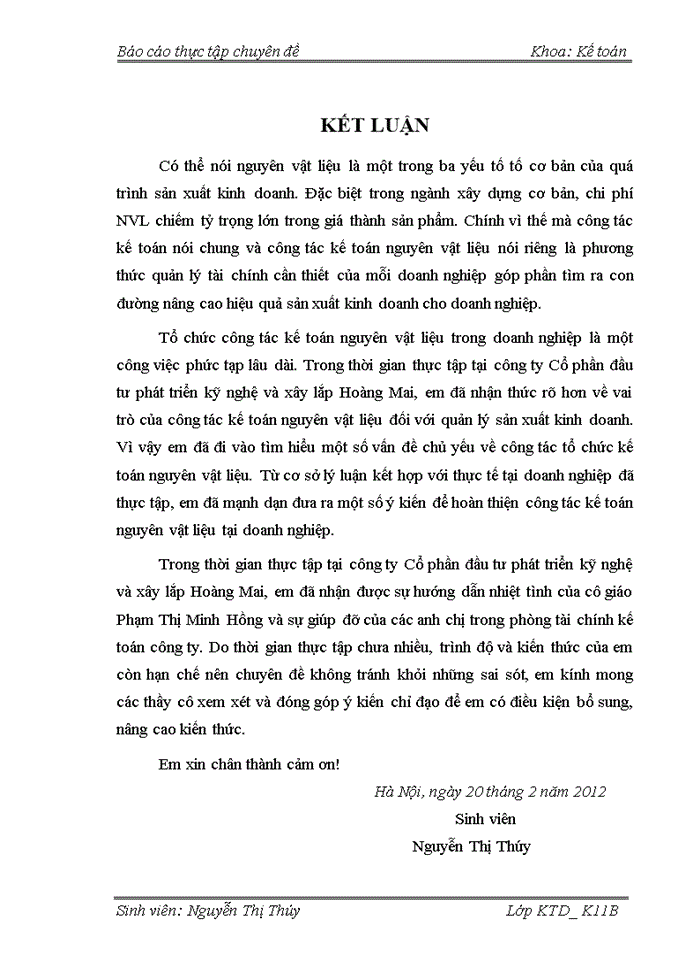 image for page Hoàn thiện kế toán nguyên vật liệu ở công ty Cổ phần đầu tư phát triển kỹ nghệ và xây lắp Hoàng Mai