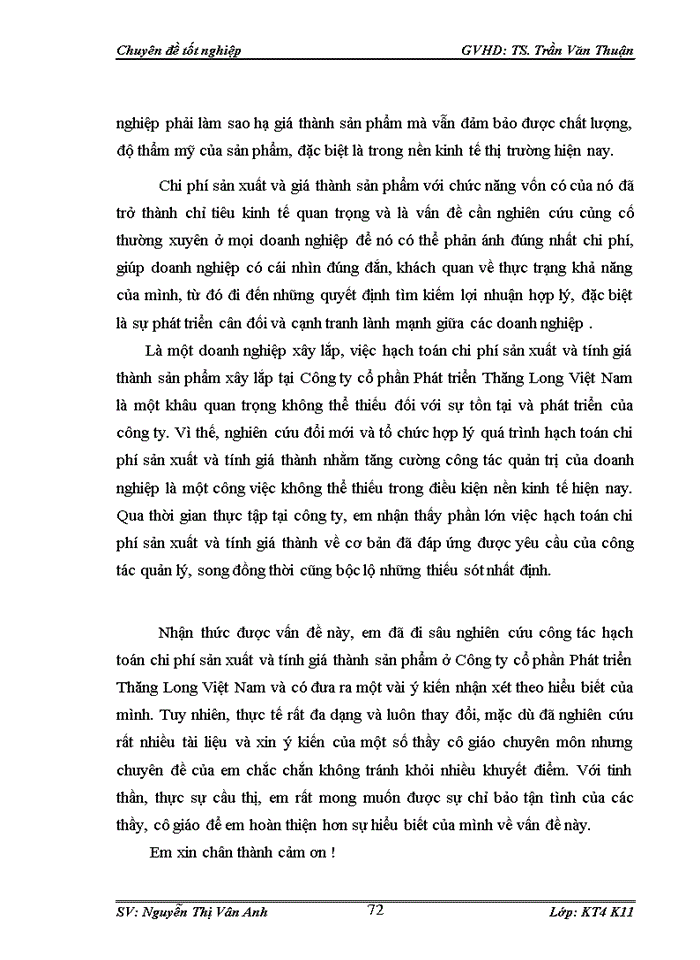 image for page Hoàn thiện kế toán chi phí sản xuất và tính giá thành sản phẩm xây lắp tại Công ty cổ phần Phát triển Thăng Long Việt Nam