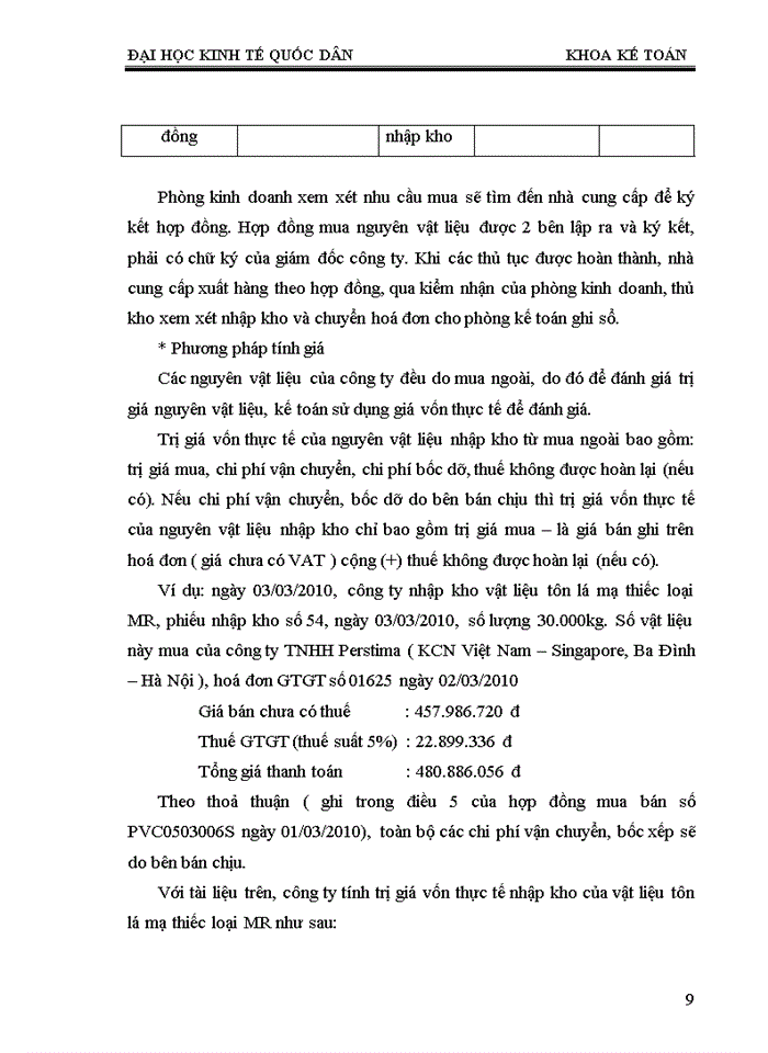 image for page Tổ chức công tác kế toán nguyên vật liệu tại công ty TNHH Hoa Ánh Dương