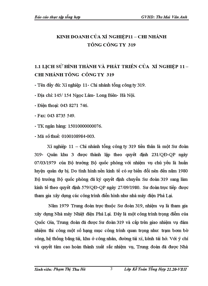 image for page Tổ chức bộ máy kế toán và hệ thống kế toán tại xí nghiệp 11 – Chi nhánh Tổng công ty 319.