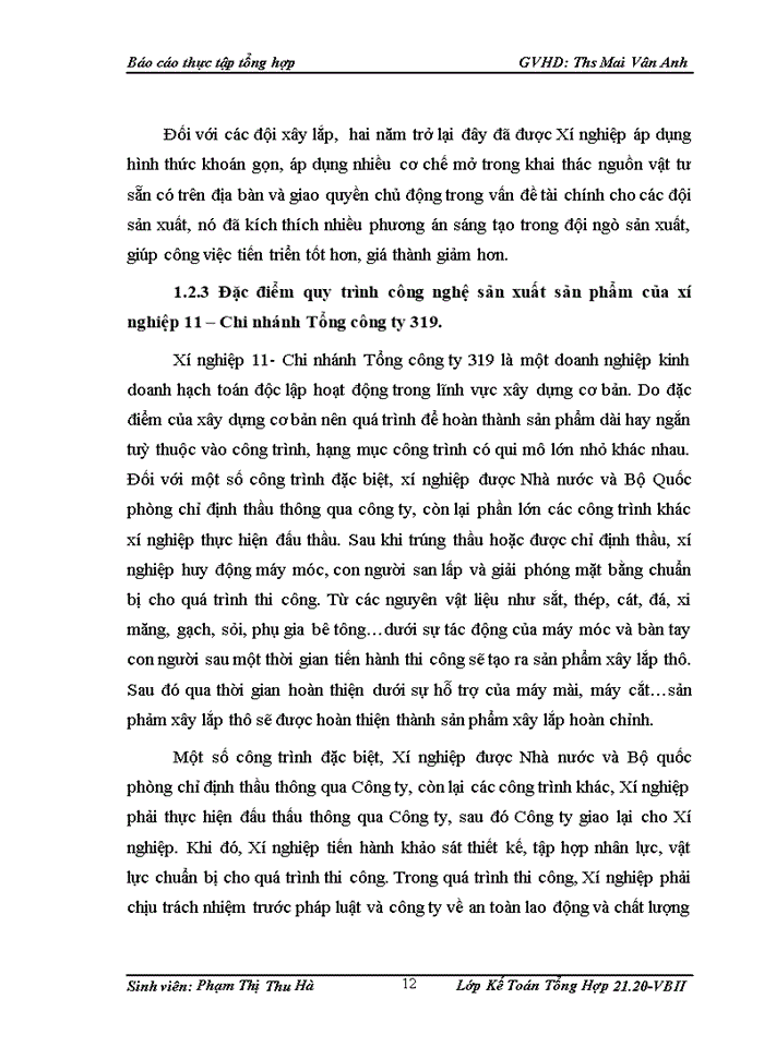 image for page Tổ chức bộ máy kế toán và hệ thống kế toán tại xí nghiệp 11 – Chi nhánh Tổng công ty 319.