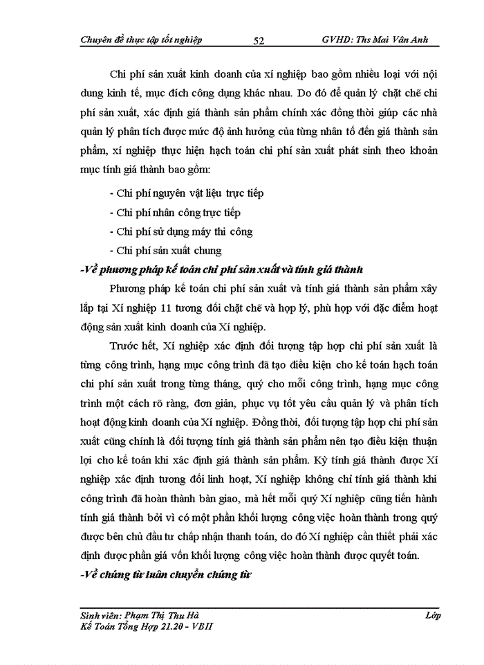 image for page Hoàn thiện kế toán tập hợp chi phí sản xuất và tính giá thành sản phẩm tại xí nghiệp 11 – Chi nhánh Tổng công ty 319