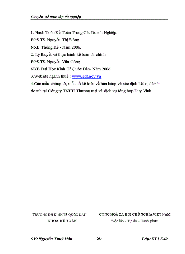 image for page Hoàn thiện kế toán bán hàng và xác định kết quả bán hàng tại Công ty TNHH Thương mại và dịch vụ tổng hợp Duy Vinh