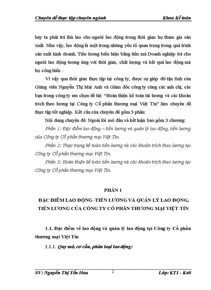 image for page Hoàn thiện kế toán tài lương và các khoản trích theo lương tại Công ty Cổ phần thương mại Việt Tín