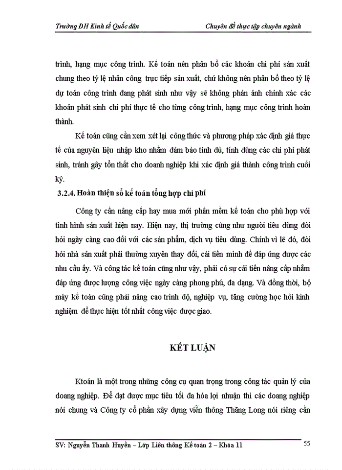 image for page Hoàn thiện kế toán chi phí sản xuất và tính giá thành sản phẩm tại Công ty Cổ phần Xây dựng Viễn thông Thăng Long