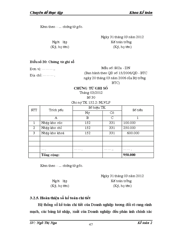image for page Hoàn thiện kế toán nguyên vật, liệu tại Doanh nghiệp Tư nhân Quyền Lợi