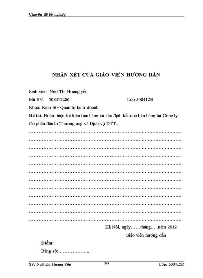 image for page Hoàn thiện kế toán bán hàng và xác định kết quả bán hàng tại Công ty Cổ phần đầu tư Thương mại và Dịch vụ DTT
