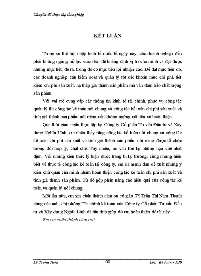 image for page Hoàn thiện kế toán chi phí sản xuất và tính giá thành sản phẩm tại Công ty Cổ phần Tư vấn Đầu tư và Xây dựng Nghĩa Lĩnh