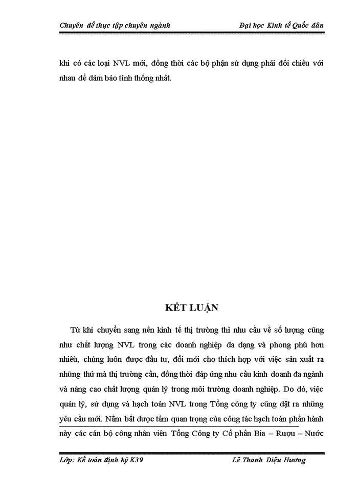 image for page Hoàn thiện kế toán nguyên vật liệu tại Tổng Công ty Cổ phần Bia – Rượu – Nước giải khát Hà Nội