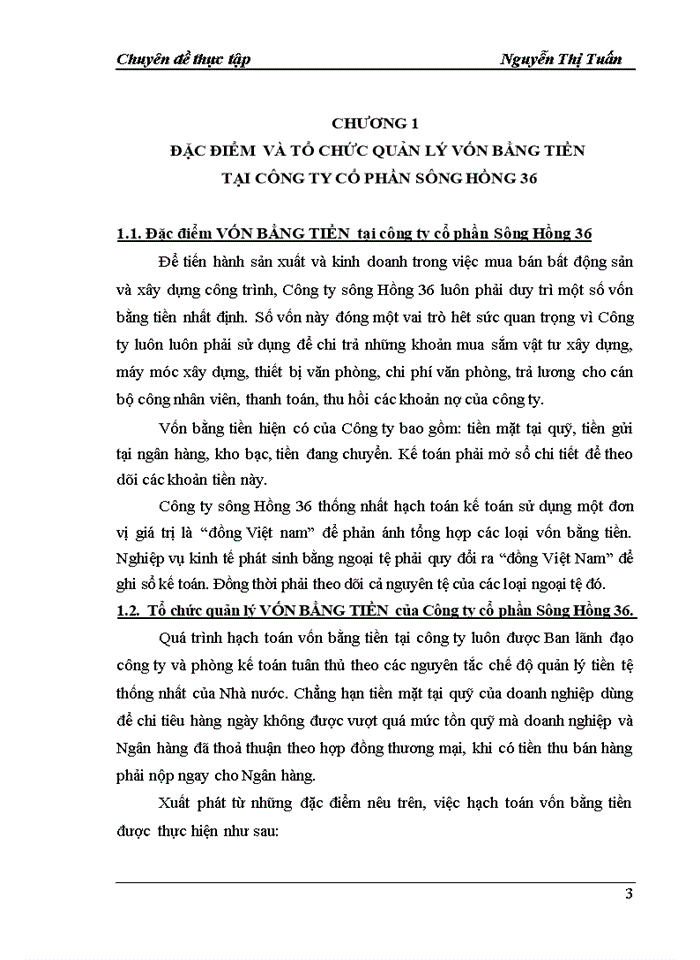 Hạch toán kế toán vốn bằng tiền tại công ty cổ phân sông Hồng 36