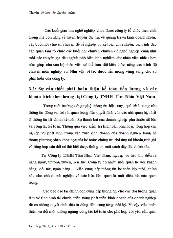 image for page Hoàn thiện kế toán tiền lương và các khoản trích theo lương tại Công ty TNHH Tầm nhìn Việt Nam