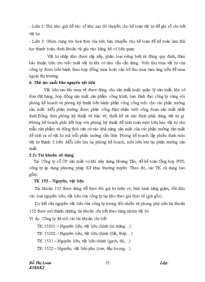image for page Hoàn thiện kế toán nguyên, vật liệu tại Công ty CP SX Cơ khí Xây dựng Hoàng Tân