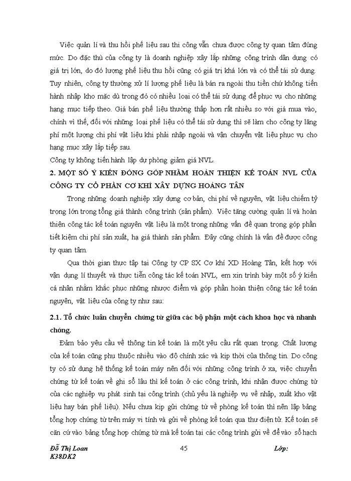 image for page Hoàn thiện kế toán nguyên, vật liệu tại Công ty CP SX Cơ khí Xây dựng Hoàng Tân