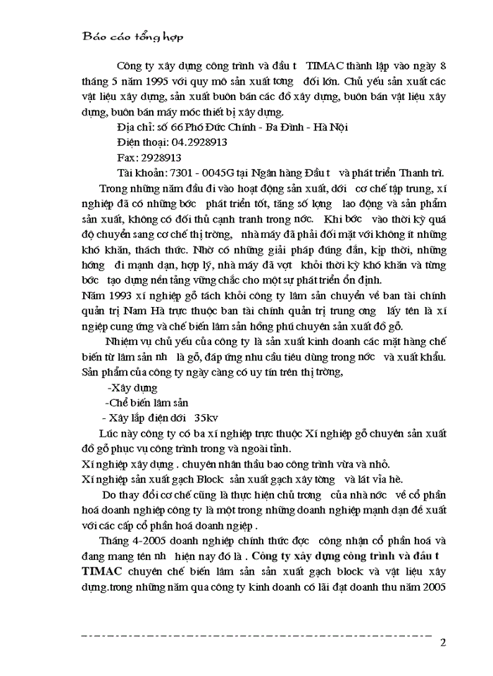 image for page Công tác hạch toán kế toán tại Công ty xây dựng công trình và đầu tư TIMAC