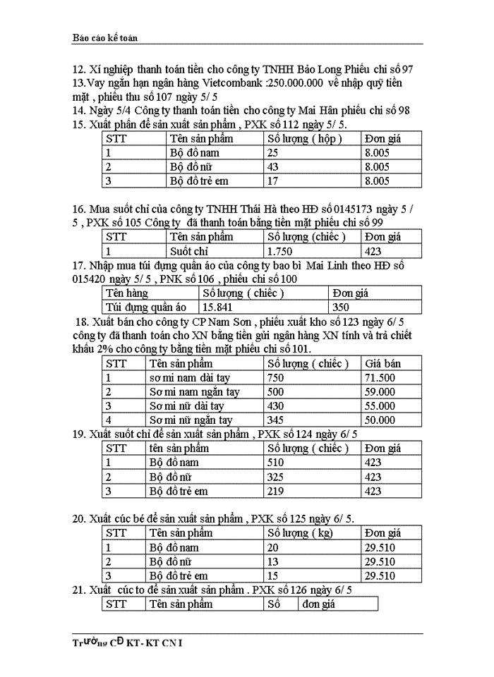 image for page Thực trạng công tác hạch toán kế toán tổng hợp tại Công ty dệt len  Mùa Đông