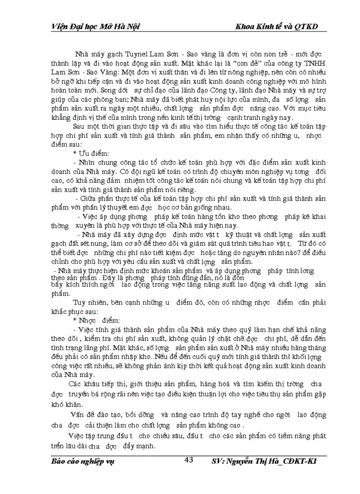 image for page Kế toán chi phí sản xuất và tính giá thành sản phẩm tại nhà máy gạch Tuynel Lam Sơn