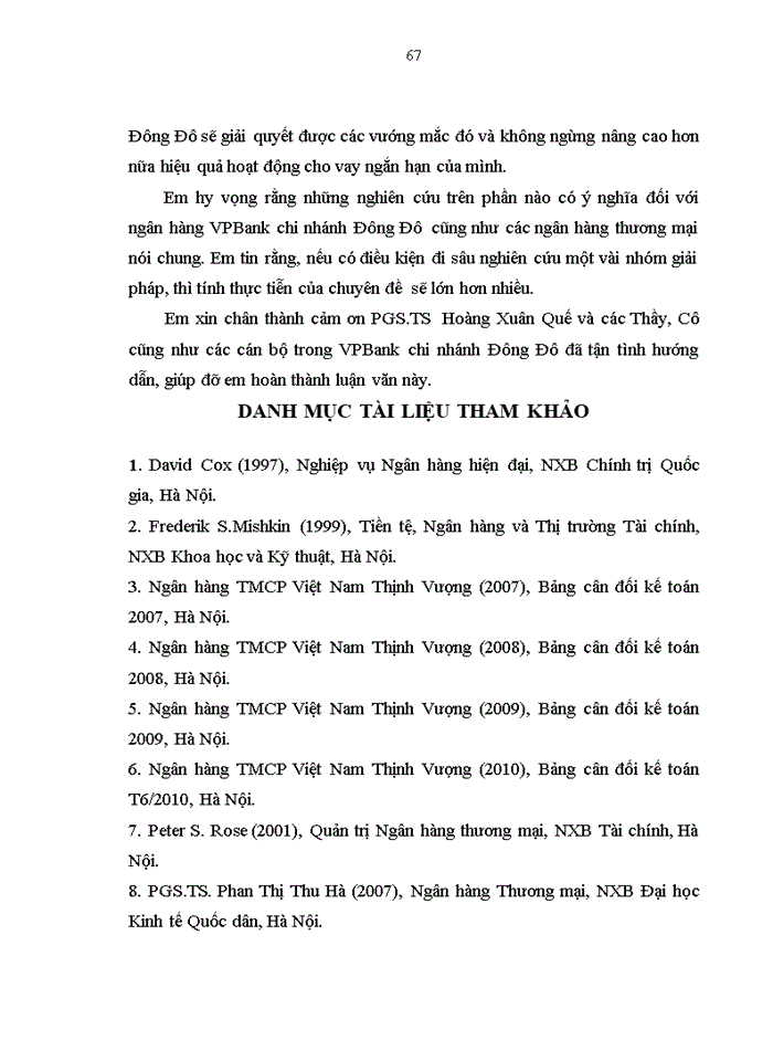 image for page Nâng cao hiệu quả hoạt động tín dụng ngắn hạn tại Ngân hàng thương mại cổ phần Việt Nam Thịnh Vượng- Chi nhánh Đông Đô”(VPBank).