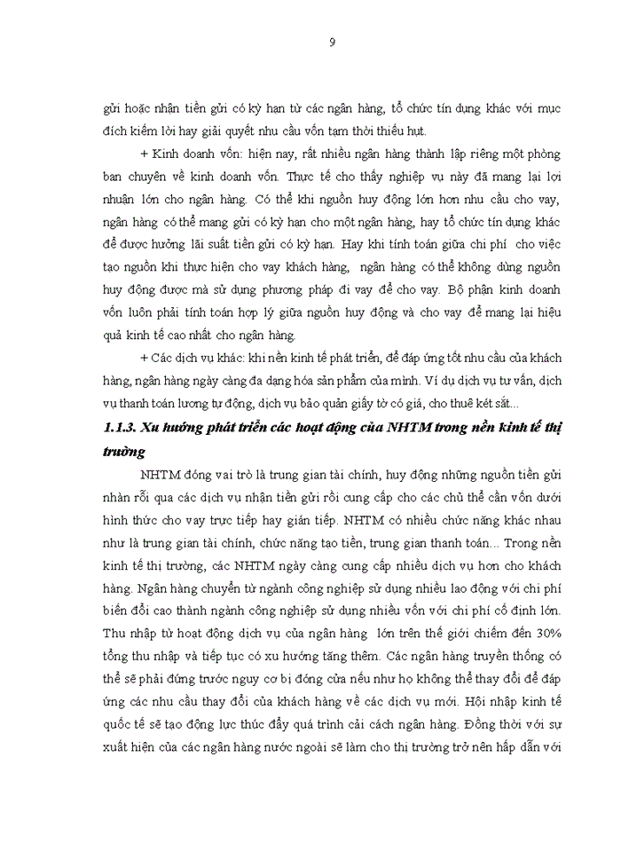 image for page Lý luận chung về hoạt động ngân hàng và năng lực cạnh tranh của ngân hàng thương mại