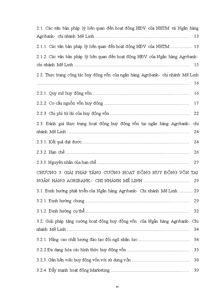 image for page Tăng cường hoạt động huy động vốn tại Ngân hàng nông nghiệp và phát triển nông thôn Việt Nam- chi nhánh Mê Linh