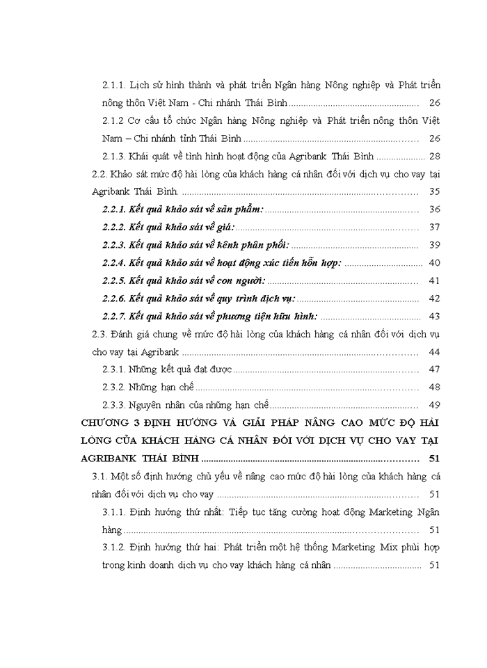 image for page Sự hài lòng của khách hàng cá nhân đối với dịch vụ cho vay tại Agribank – Nghiên cứu điển hình tại chi nhánh Thái Bình