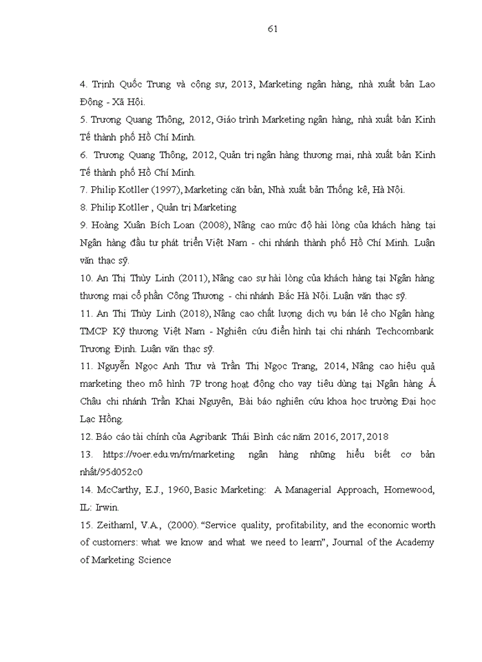 image for page Sự hài lòng của khách hàng cá nhân đối với dịch vụ cho vay tại Agribank – Nghiên cứu điển hình tại chi nhánh Thái Bình