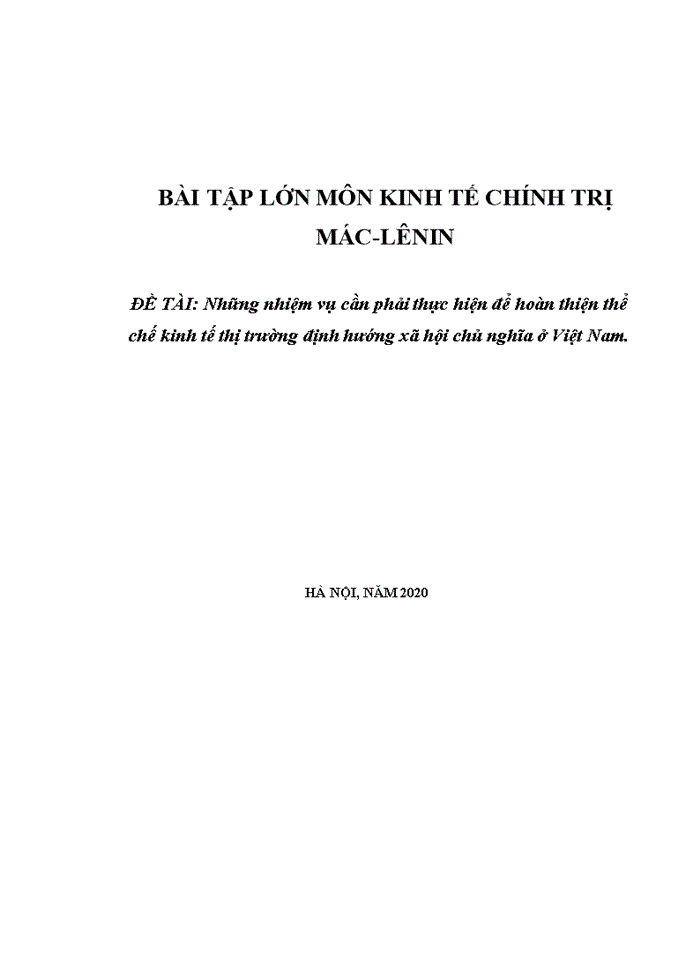 image for page Những nhiệm vụ cần phải thực hiện để hoàn thiện thể chế kinh tế thị trường định hướng xã hội chủ nghĩa ở Việt Nam