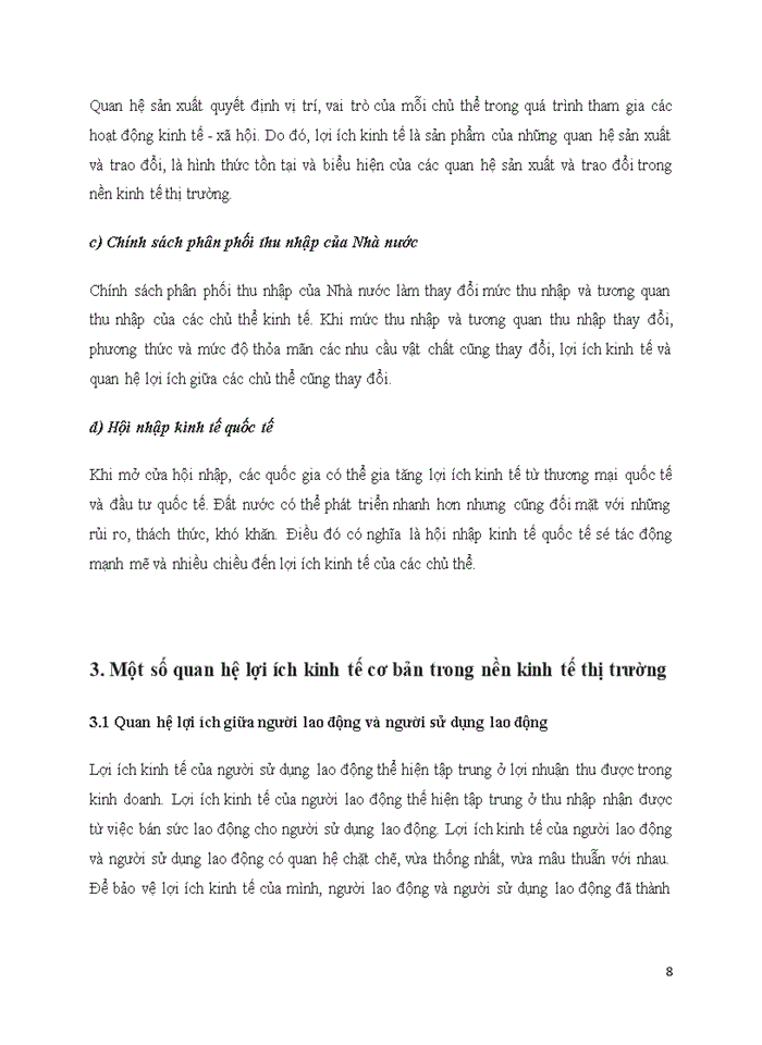 image for page Lợi ích kinh tế là gì? Các quan hệ lợi ích kinh tế chủ yếu trong nền kinh tế thị trường ở Việt Nam?
