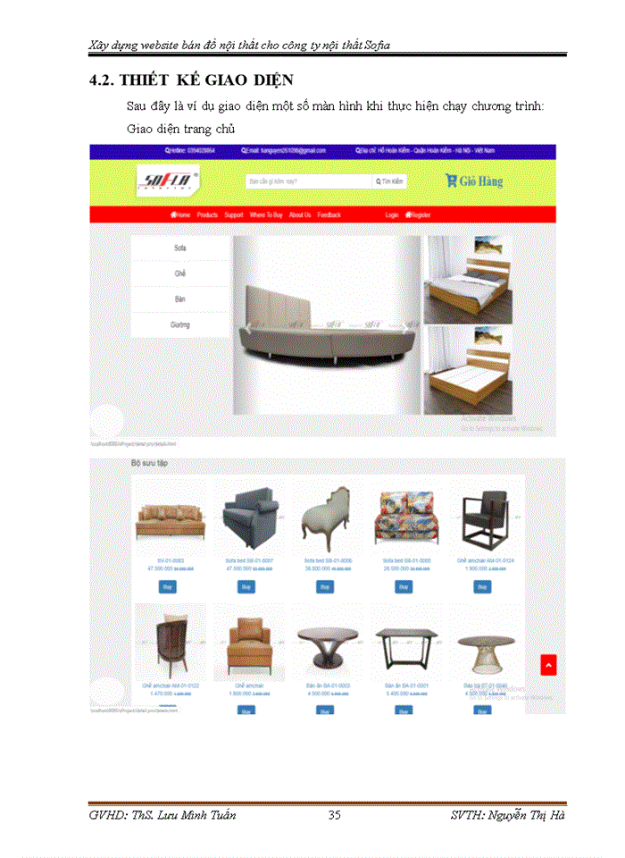 image for page Xây dựng Website bán đồ nội thất cho công ty nội thất Sofia