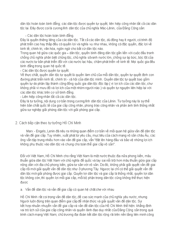 image for page Quan điểm về việc giải quyết vấn đề dân tộc và giai cấp