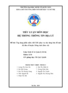 Ứng dụng phần mềm ARCGIS phục vụ xây dựng bản đồ mật độ dân số huyện Đông Anh (theo xã)