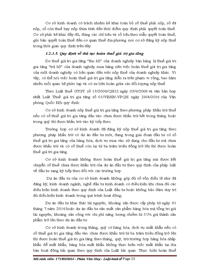 image for page Thực hiện pháp luật về Thuế giá trị gia tăng tại Hợp tác xã Công Nghiệp Vĩnh Hưng