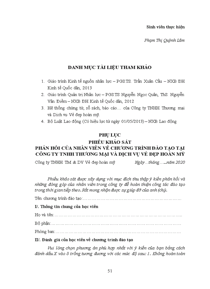 image for page Hoàn thiện công tác đào tạo nguồn nhân lực tại Công ty TNHH Thương mại và Dịch vụ Vẻ đẹp hoàn mỹ