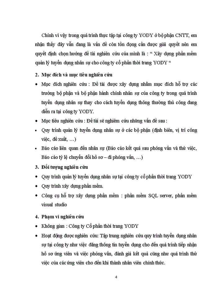 image for page Xây dựng phần mềm quản lý tuyển dụng nhân sự cho công ty cổ phần thời trang YODY