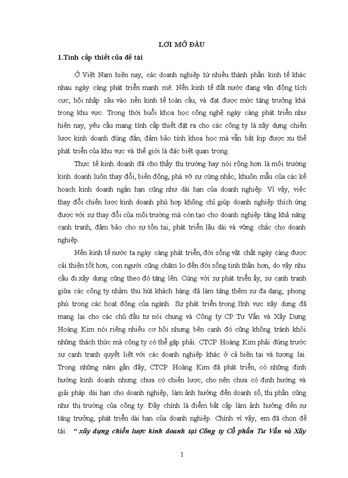 image for page Xây dựng chiến lược kinh doanh của công ty cổ phần tư vấn và xây dựng Hoàng Kim Nghệ An giai đoạn 2020-2030