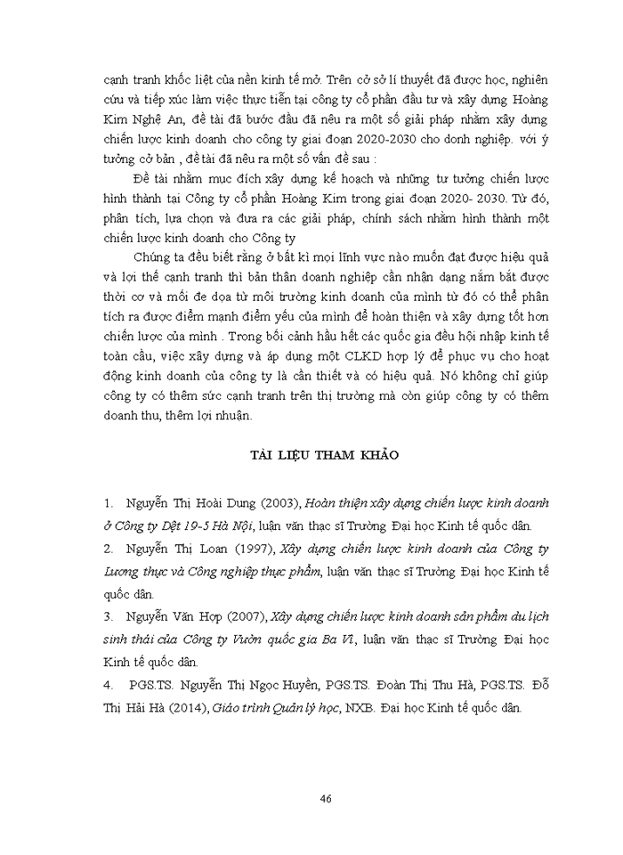 image for page Xây dựng chiến lược kinh doanh của công ty cổ phần tư vấn và xây dựng Hoàng Kim Nghệ An giai đoạn 2020-2030