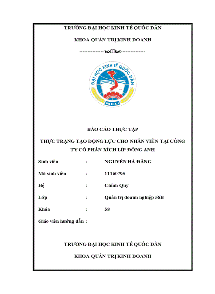 image for page Tạo động lực cho lao động tại Công ty cổ phần Xích Líp Đông Anh