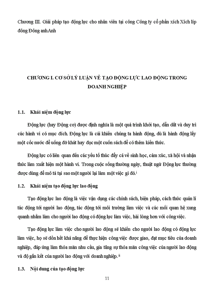image for page Tạo động lực cho lao động tại Công ty cổ phần Xích Líp Đông Anh