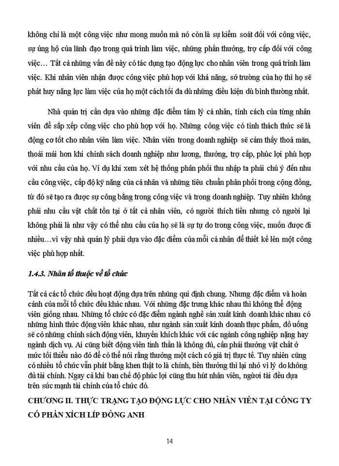 image for page Tạo động lực cho lao động tại Công ty cổ phần Xích Líp Đông Anh