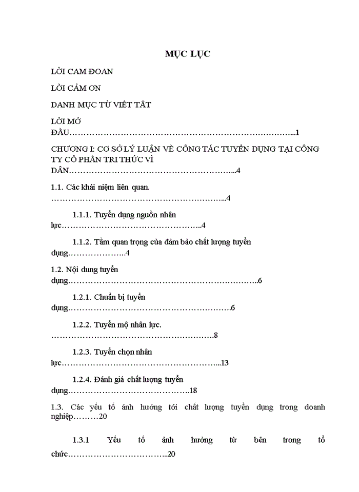 image for page Hoàn thiện công tác tuyển dụng nhân sự tại công ty cổ phần tri thức vì dân