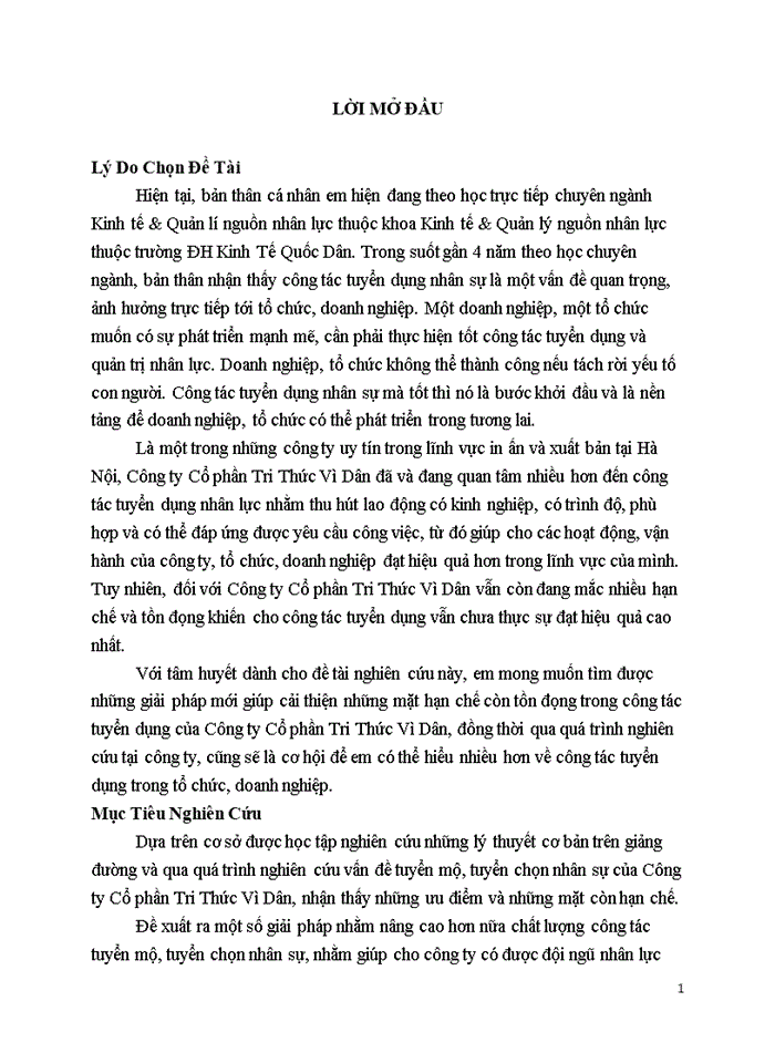 image for page Hoàn thiện công tác tuyển dụng nhân sự tại công ty cổ phần tri thức vì dân
