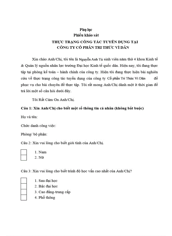 image for page Hoàn thiện công tác tuyển dụng nhân sự tại công ty cổ phần tri thức vì dân