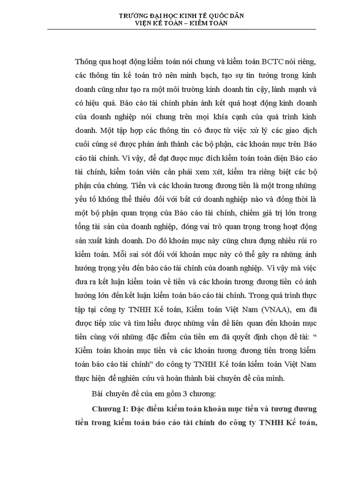 image for page Kiểm toán khoản mục tiền và các khoản tương đương tiền trong kiểm toán báo cáo tài chính